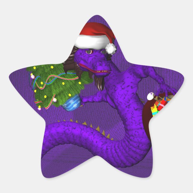 Purple Dragon Star Sticker (Front)