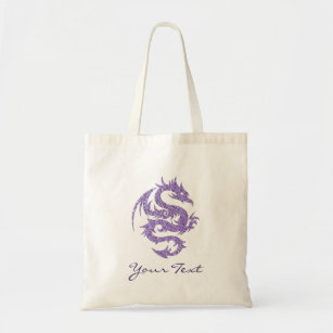 Purple Dragon Tote Bag