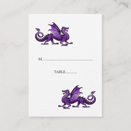 Purple Dragon Wedding Place Card