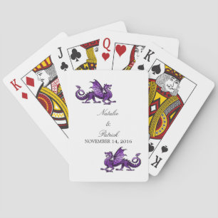 Purple Dragon Wedding Playing Cards