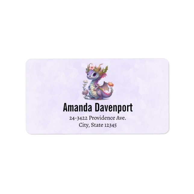 Purple Dragon with Elegant Crown Label (Front)