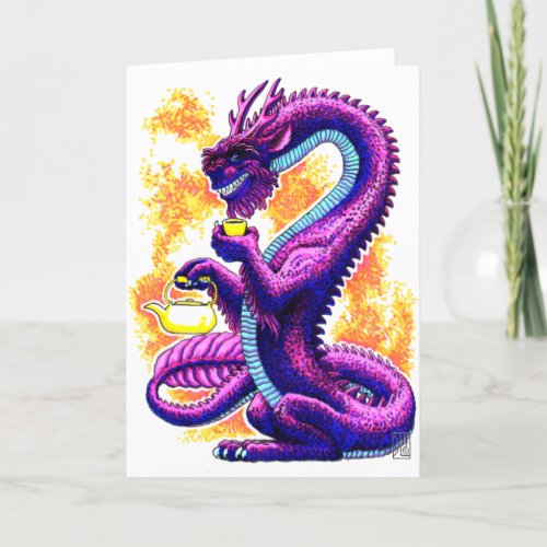 Purple Dragon Yellow Tea Pot Card