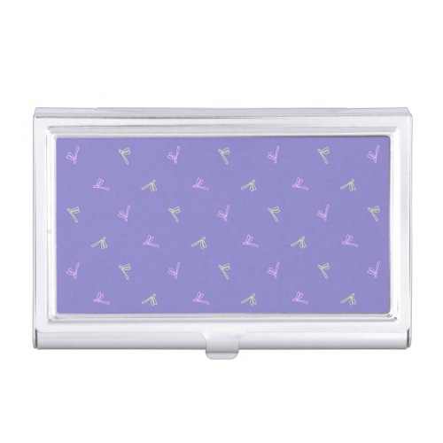 Purple Dragonfly  Business Card Case