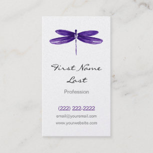 Purple Dragonfly Business Card   Dragon Fly Cards