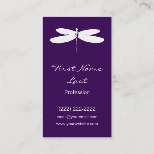 Purple Dragonfly Business Cards  Dragon Fly Logos