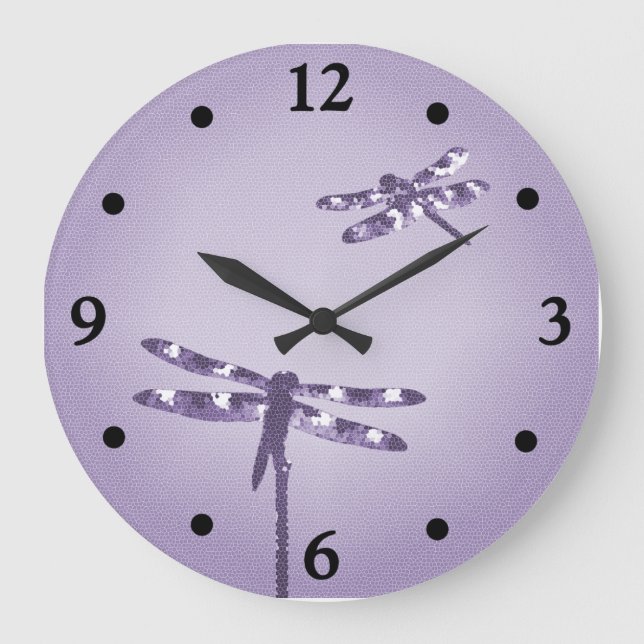 Purple Dragonfly Clock (Front)