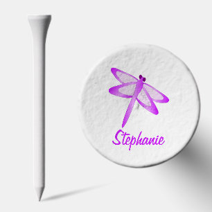 Purple Dragonfly Design Golf Tees