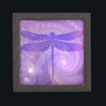 Purple Dragonfly Gift Box<br><div class="desc">Gift box with purple dragonfly design</div>