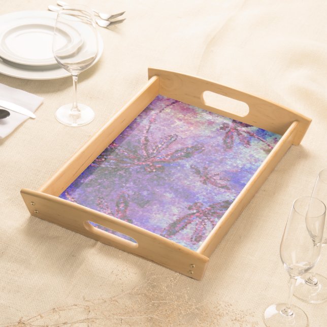 Purple Dragonfly Haze Serving Tray (Front)