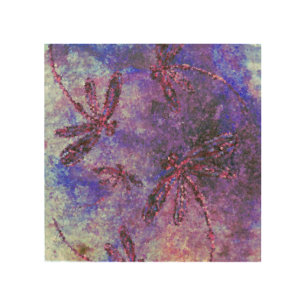 Purple Dragonfly Haze Wood Wall Art