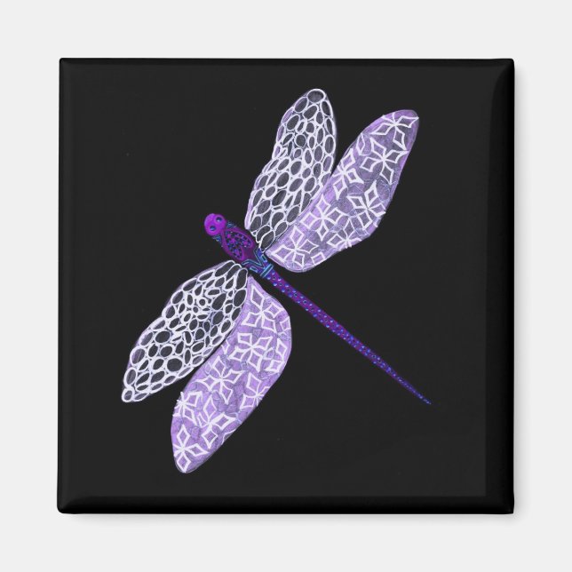 Purple Dragonfly Magnet (Front)