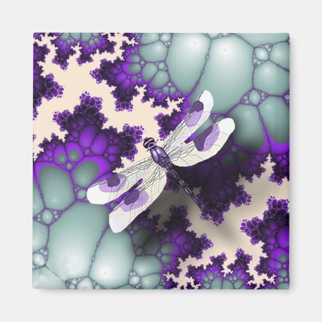 Purple Dragonfly Magnet (Front)