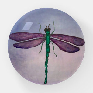 Purple Dragonfly Paperweight