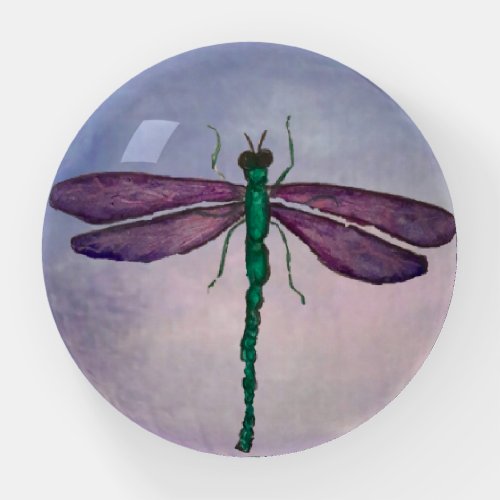 Purple Dragonfly Paperweight