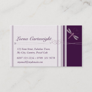 Purple Dragonfly Personal Cards