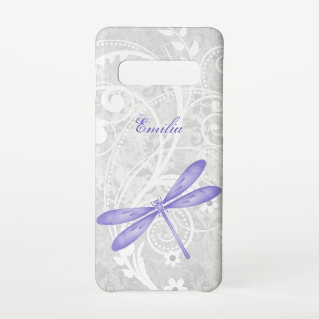 Purple Dragonfly Personalize Samsung Galaxy Case (Back)