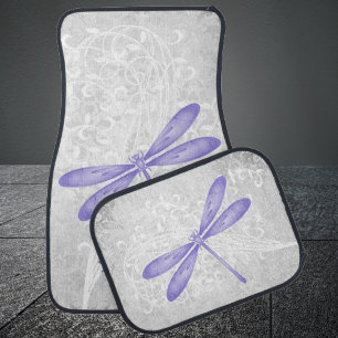 Purple Dragonfly Personalized Car Mats