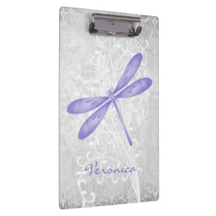 Purple Dragonfly Personalized Clipboard