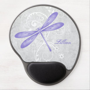Purple Dragonfly Personalized Gel Mousepad