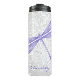 Purple Dragonfly Personalized Thermal Tumbler
