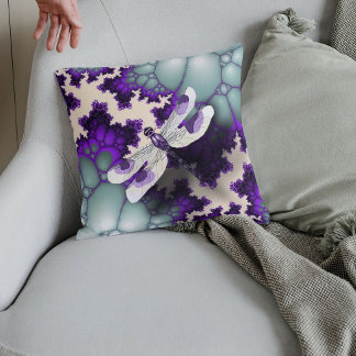 Purple Dragonfly Pillow