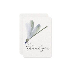 Purple Dragonfly Thank You Card