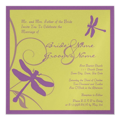 Dragonfly Wedding Invitations 7