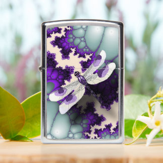 Purple Dragonfly Zippo Lighter