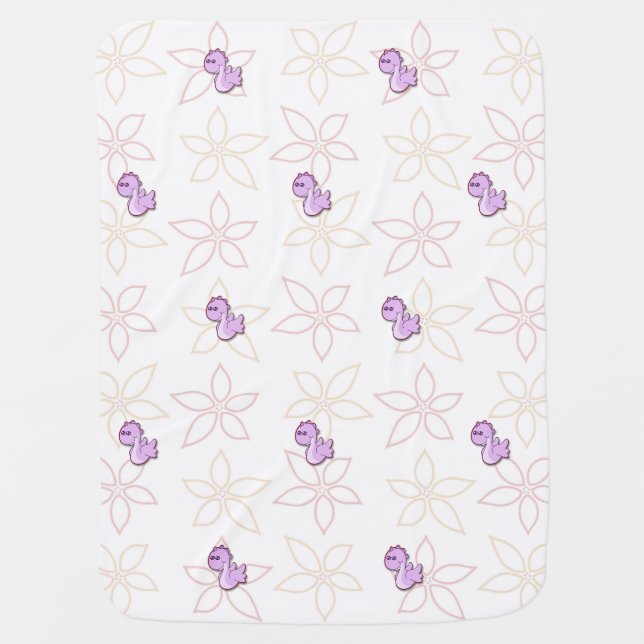 Purple Dragons Stroller Blanket (Front)