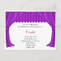 Purple Drama and Theater Invitation