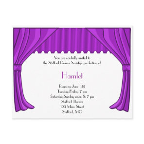 Purple Drama and Theater Invitation