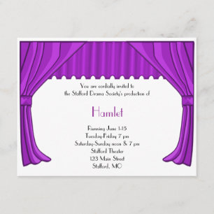 Purple Drama and Theater Invitation