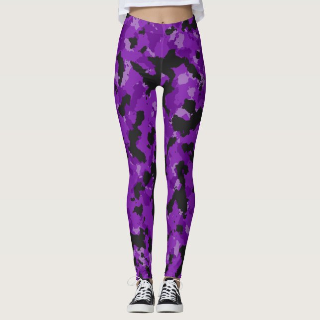 Purple Drank Camo Leggings (Front)