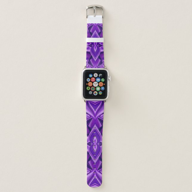Purple Dream , Abstract Fantasy Rainbow-Art Apple Watch Band (Front)