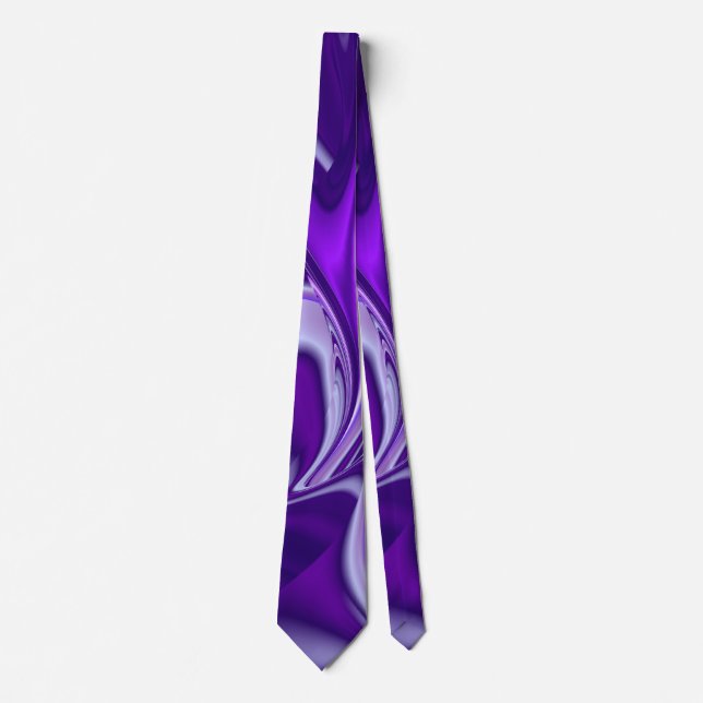 Purple Dream , Abstract Fantasy Rainbow-Art Neck Tie (Front)