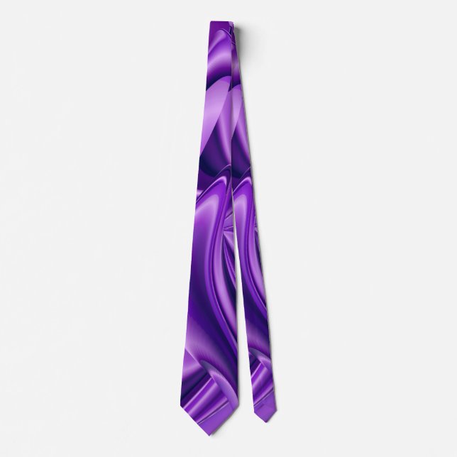 Purple Dream , Abstract Fantasy Rainbow-Art Neck Tie (Front)
