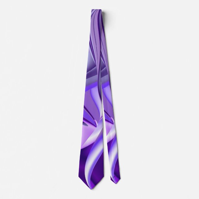 Purple Dream , Abstract Fantasy Rainbow-Art Neck Tie (Front)