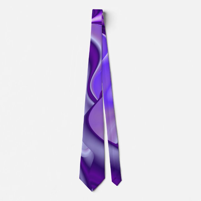 Purple Dream , Abstract Fantasy Rainbow-Art Neck Tie (Front)