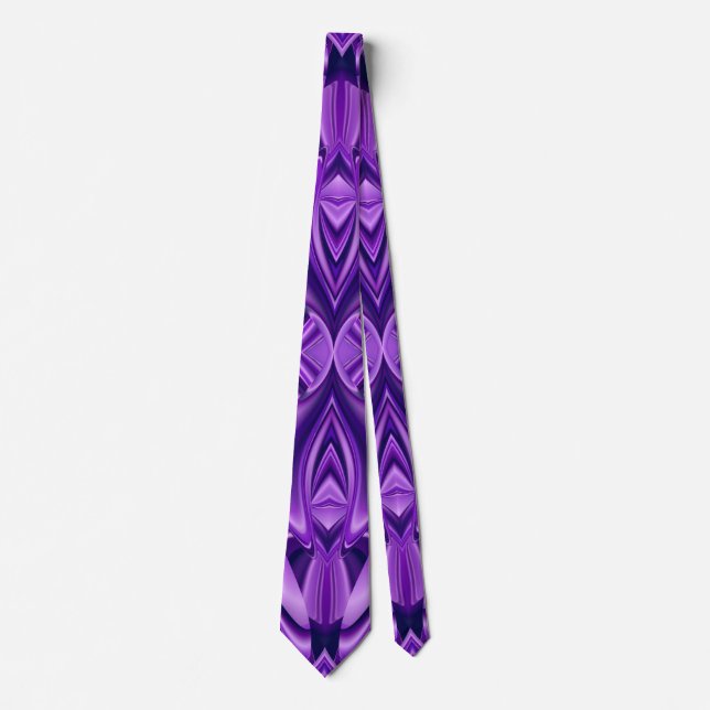 Purple Dream , Abstract Fantasy Rainbow-Art Neck Tie (Front)