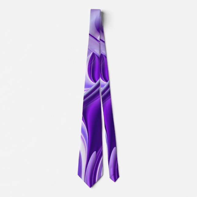 Purple Dream , Abstract Fantasy Rainbow-Art Neck Tie (Front)