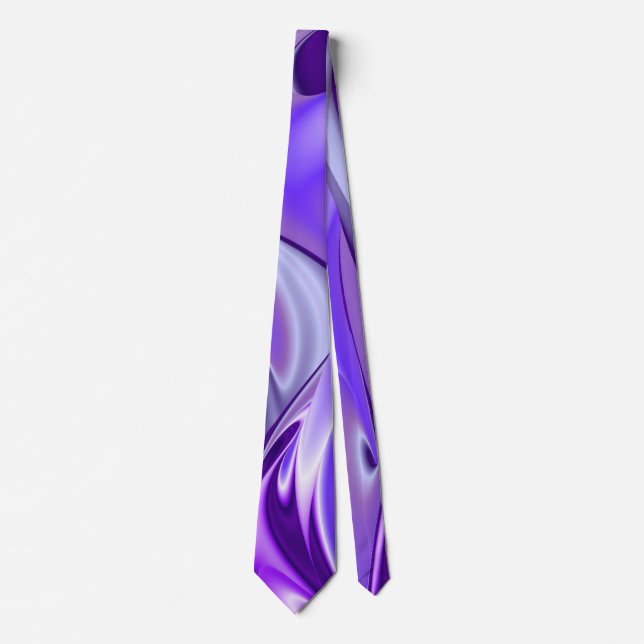 Purple Dream , Abstract Fantasy Rainbow-Art Neck Tie (Front)