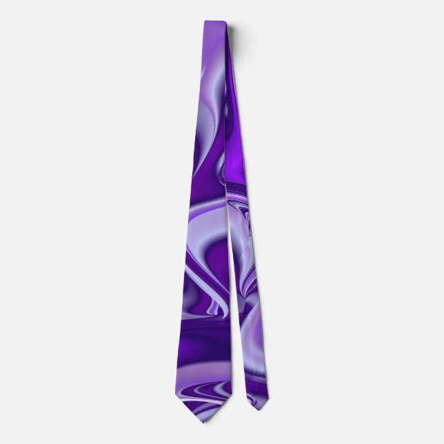 Purple Dream , Abstract Fantasy Rainbow-Art Neck Tie (Front)