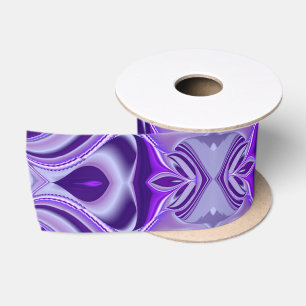 Purple Dream , Abstract Fantasy Rainbow-Art Satin Ribbon