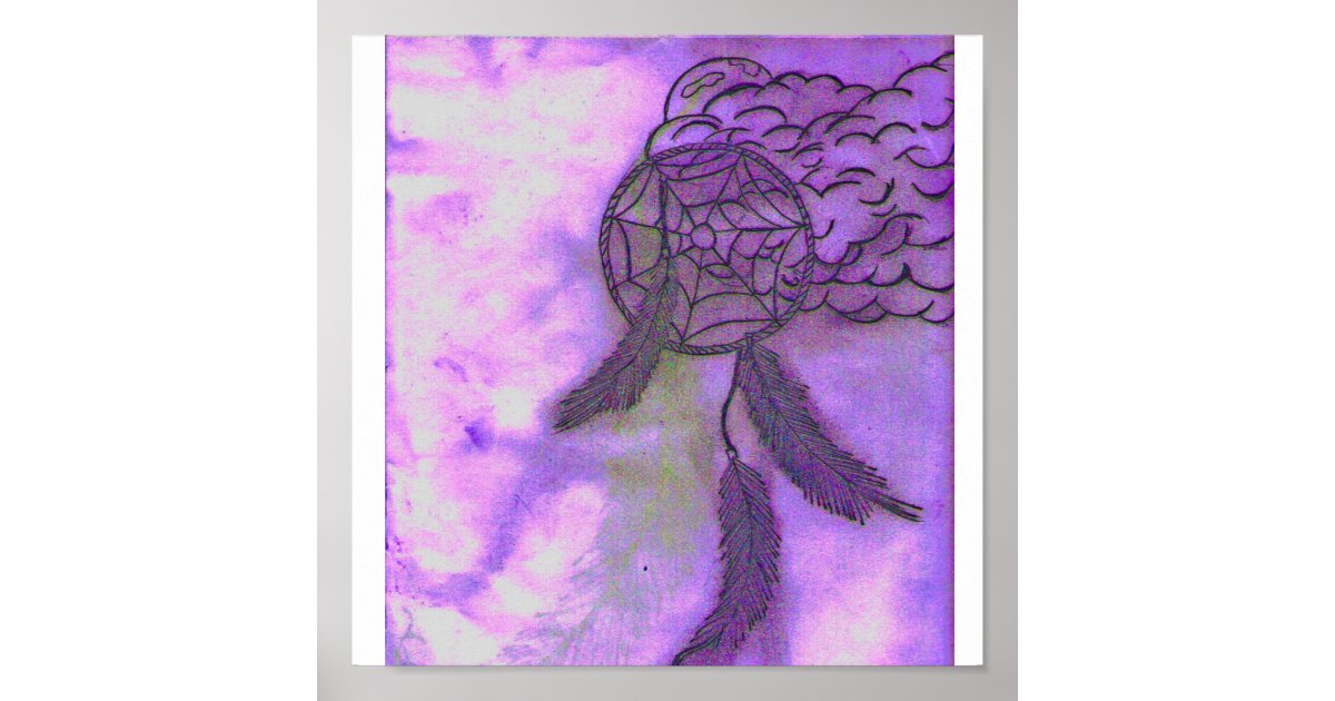 purple dream catcher poster | Zazzle