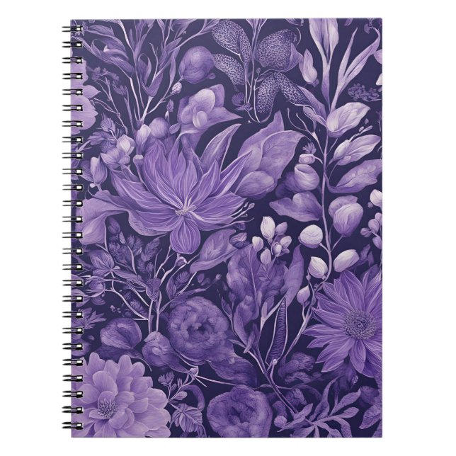 Purple Dream Elegant Botanical Design inspired by  Notebook (Front)