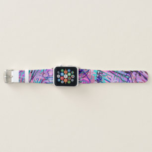 Purple Dream Expressive Abstract Apple Watch Band
