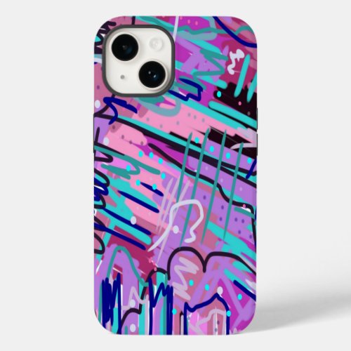 Purple Dream Expressive Print Case_Mate iPhone 14 Case