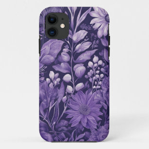 Purple Dream, Fantasy flower indigo palette iPhone 11 Case