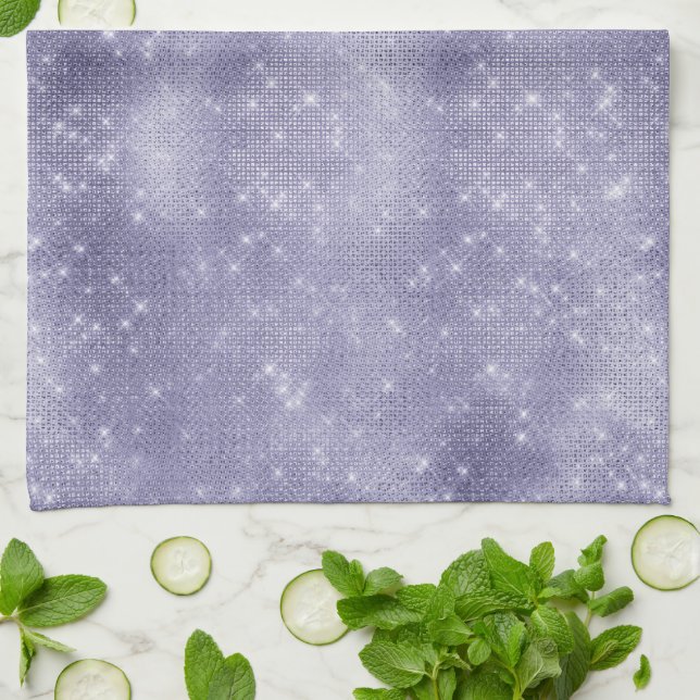Purple Dream Sparkle Kitchen Towel (Folded)