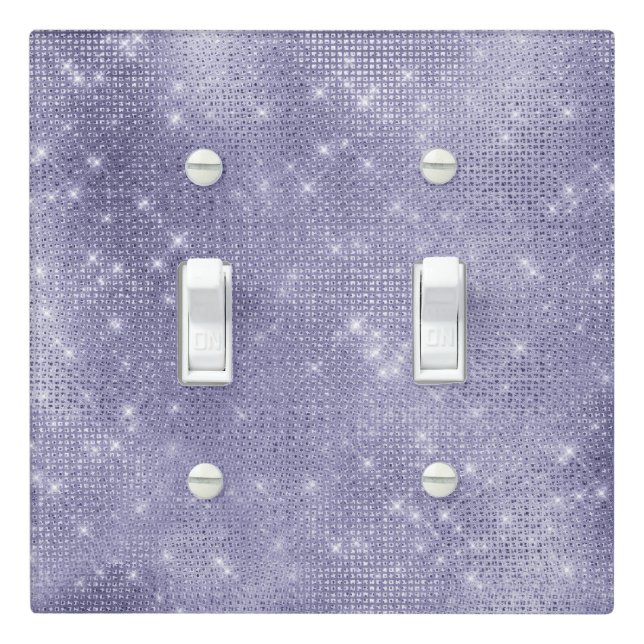 Purple Dream Sparkle Light Switch Cover (In Situ)